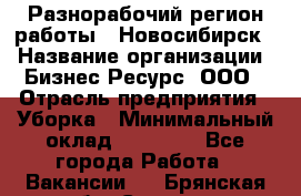 Разнорабочий(регион работы - Новосибирск) › Название организации ­ Бизнес Ресурс, ООО › Отрасль предприятия ­ Уборка › Минимальный оклад ­ 22 000 - Все города Работа » Вакансии   . Брянская обл.,Сельцо г.